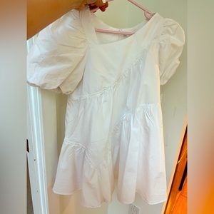 Girls Zara flared white dress. 8-9 yrs